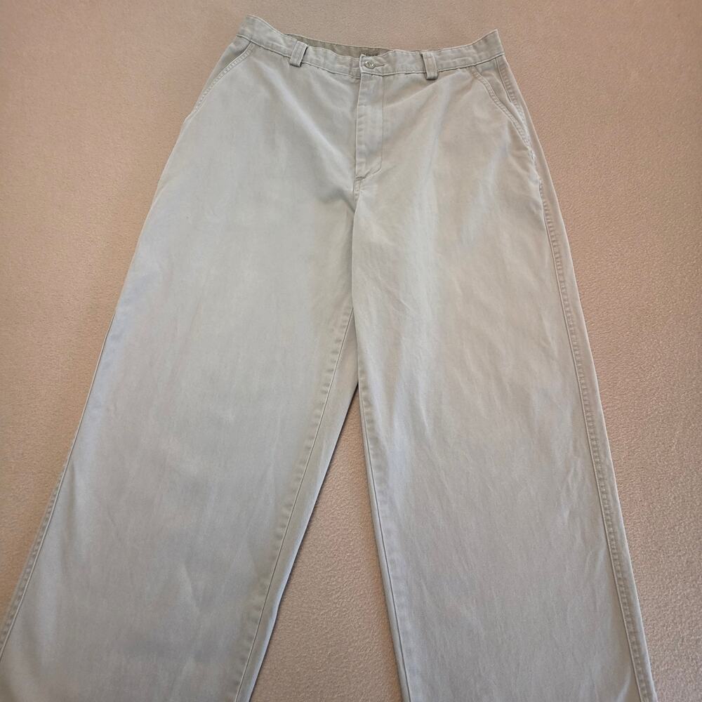 J.Crew Giant-Fit Chino Pants Khaki Beige Sz 32 Baggy Wide-Leg Cotton Pants